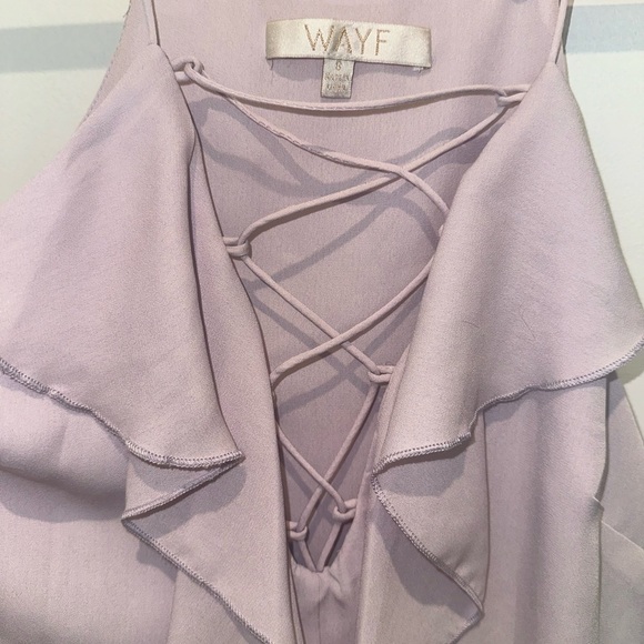 Lavender colored tank top blouse. size S. from WAYF - Picture 3 of 4